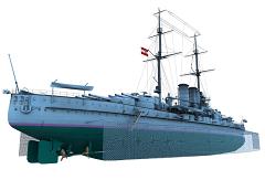 CK116-Full Ship-Starboard Low Stern-Torpedo Nets